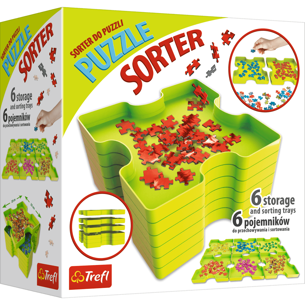 Sorter do puzzli Trefl PAP z sześcioma pojemnikami do sortowania elementów