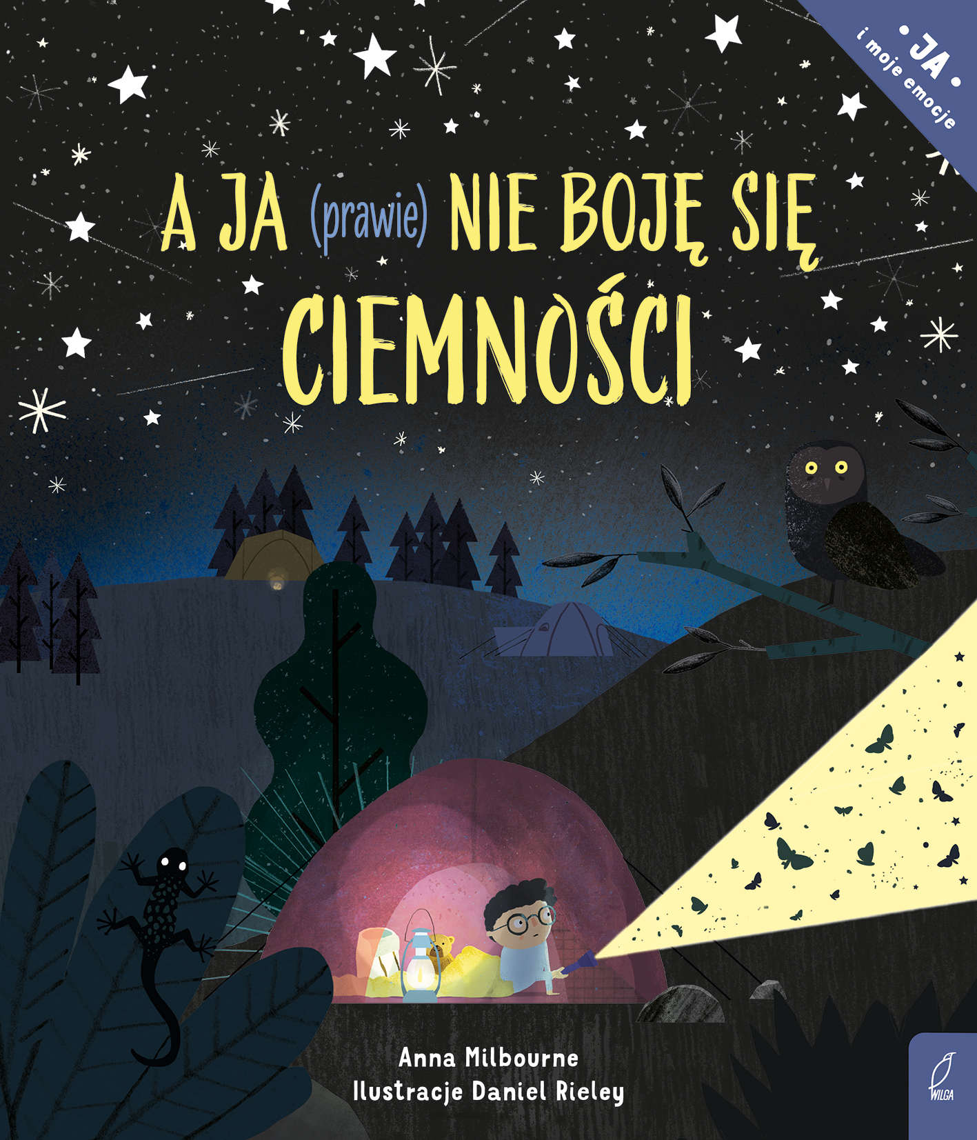 Książka o strachu przed ciemnością Wilga, picturebook z serii Ja i moje emocje