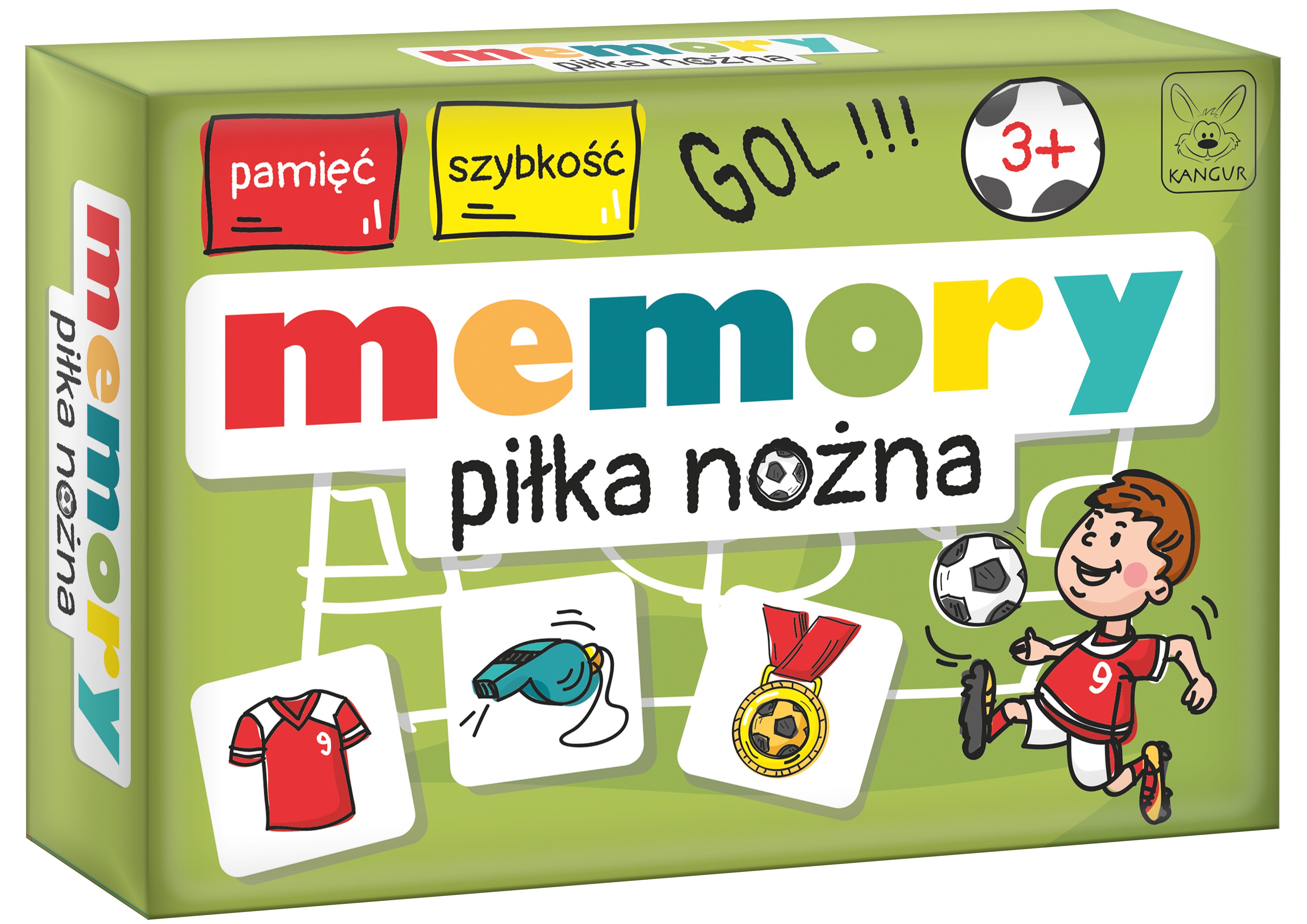 Karty do gry Memory Piłka Nożna KANGUR, zestaw do łączenia obrazków w pary