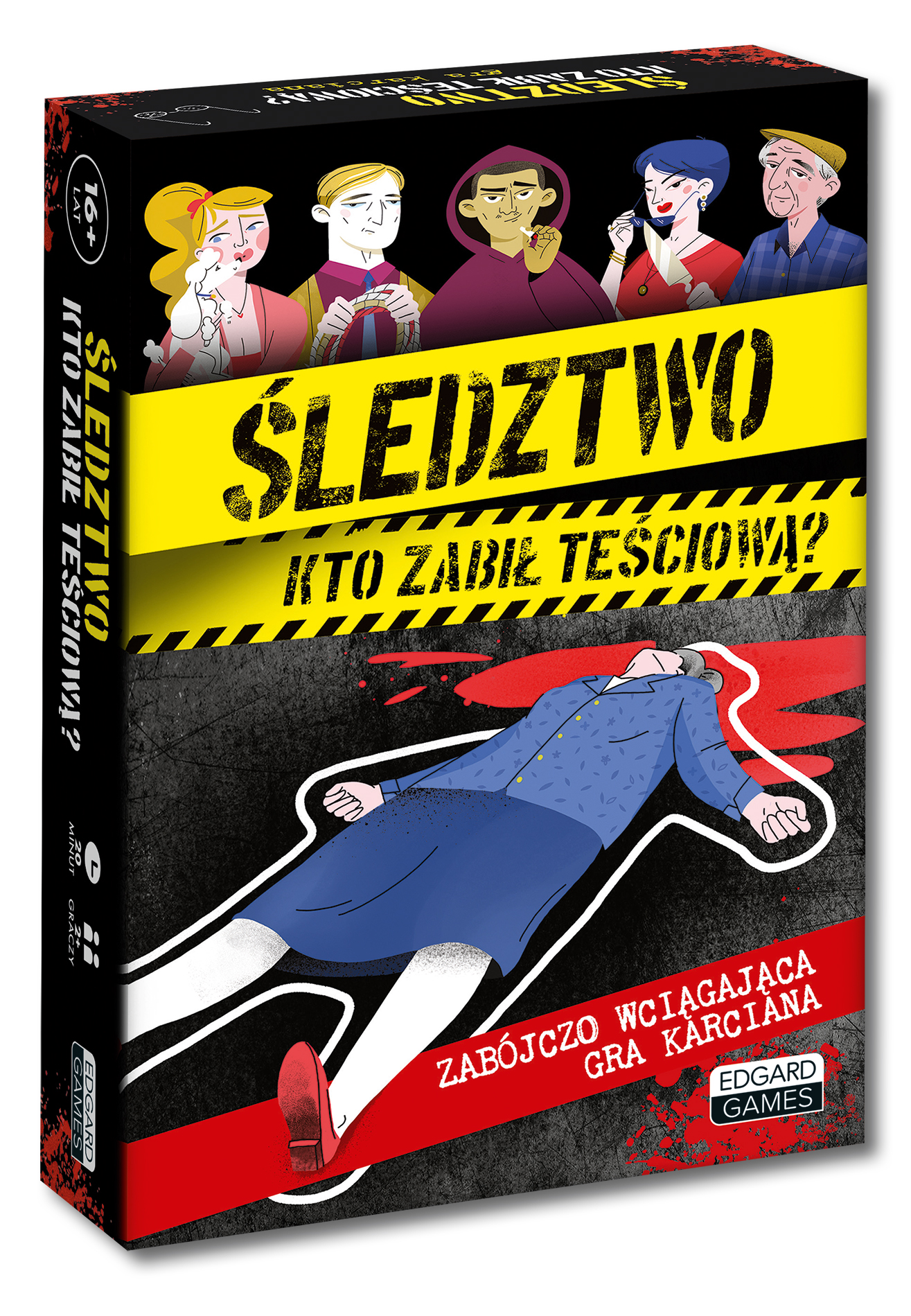 Śledztwo: Kto zabił teściową? Edgard PAP, kryminalna gra karciana dla osób 16+