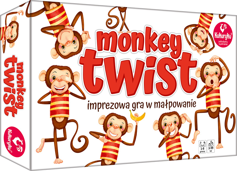 Monkey Twist KUKURYKU – gra ruchowa dla dzieci do naśladowania póz