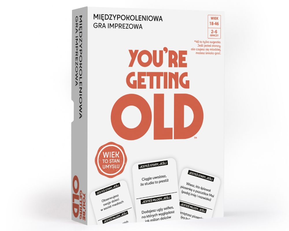 You're Getting Old – imprezowa gra karciana dla dorosłych Epee do wspólnej rozgrywki
