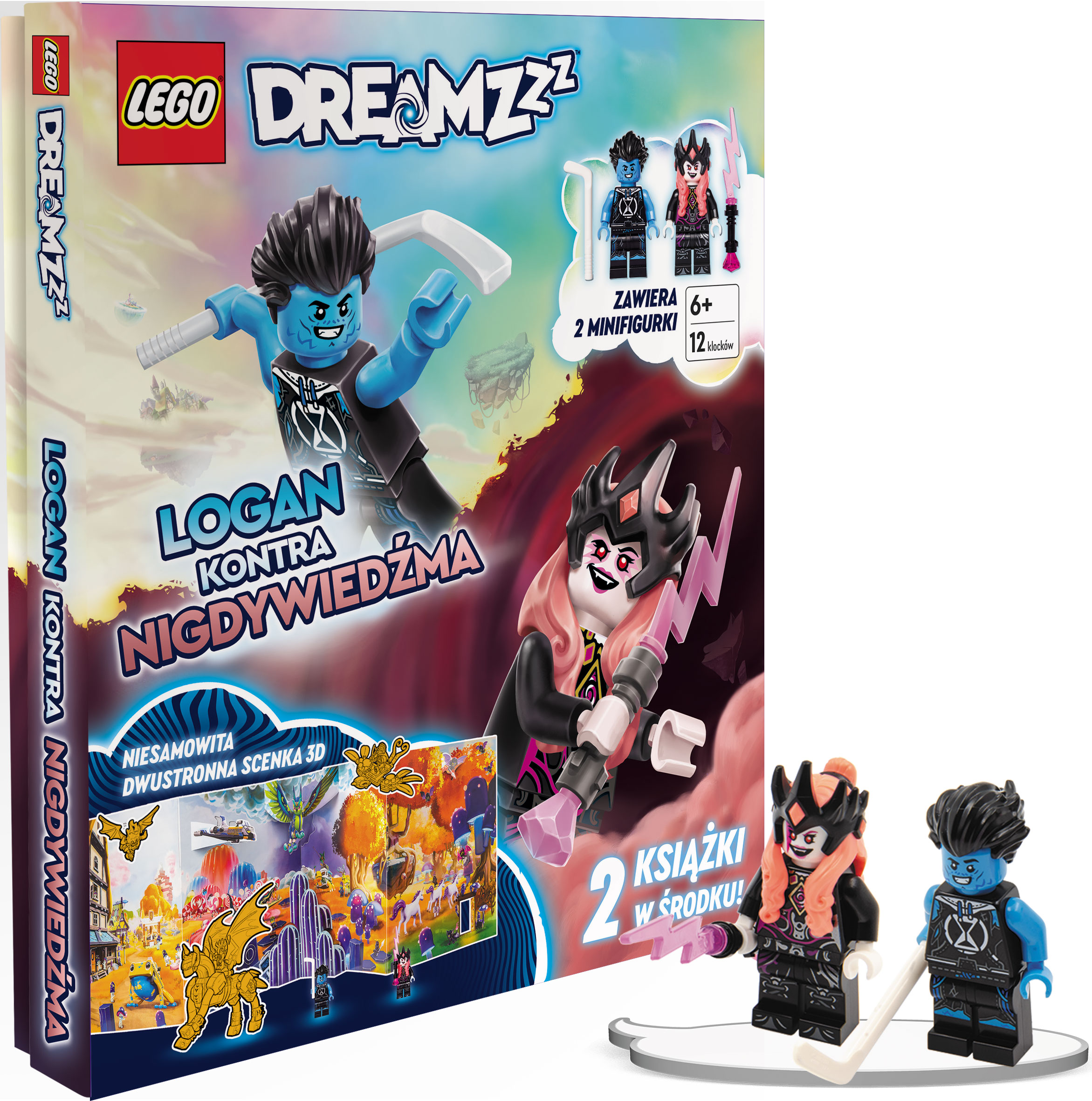 Zestaw LEGO DREAMZzz AMEET Logan kontra Nigdywiedźma z książkami i scenką 3D