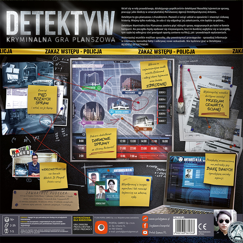 Gra planszowa Detektyw Portal Games – dodatkowy widok produktu do rozpoznania tytułu