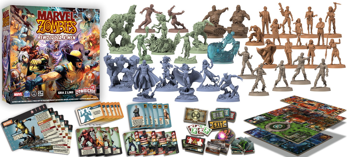 Portal Games Marvel Zombies: Rewolucja X-Men, prezentacja gry planszowej i jej oprawy