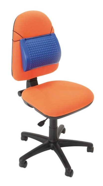 Boczne zdjęcie poduszki Comfort a Back z regulowaną gumką montażową i grubością 5 cm