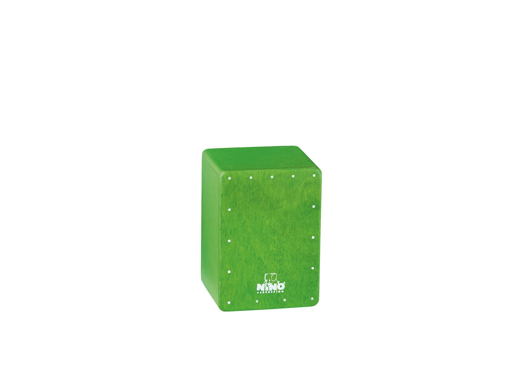 Shaker mini cajon zielony wykonany z brzozy o kompaktowym rozmiarze
