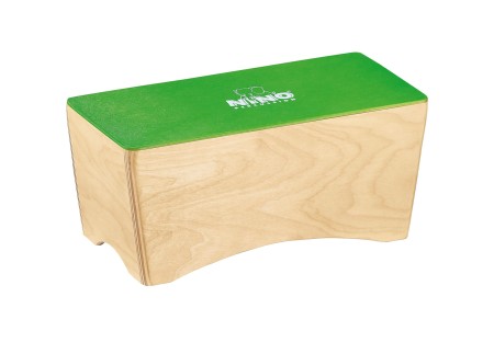 Widok z boku bongo cajon NINO931GR z obszarami High-Pitch i Low-Pitch