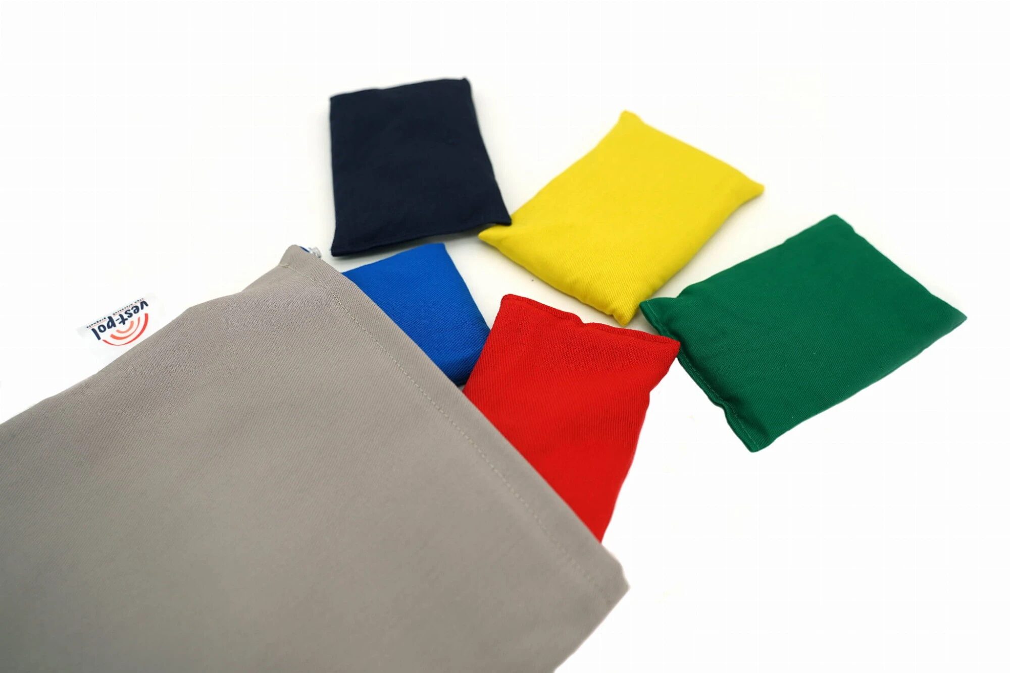 bliższe ujęcie pojedynczego woreczka 10 cm × 15 cm z bawełny Oeko‑Tex