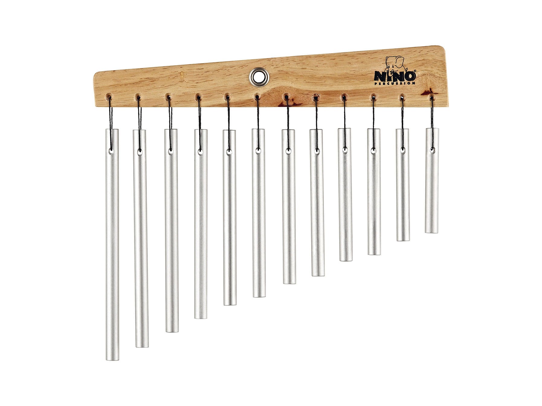 Chimesy NINO600 z 12 srebrnymi rurkami aluminiowymi o długości 24 cm