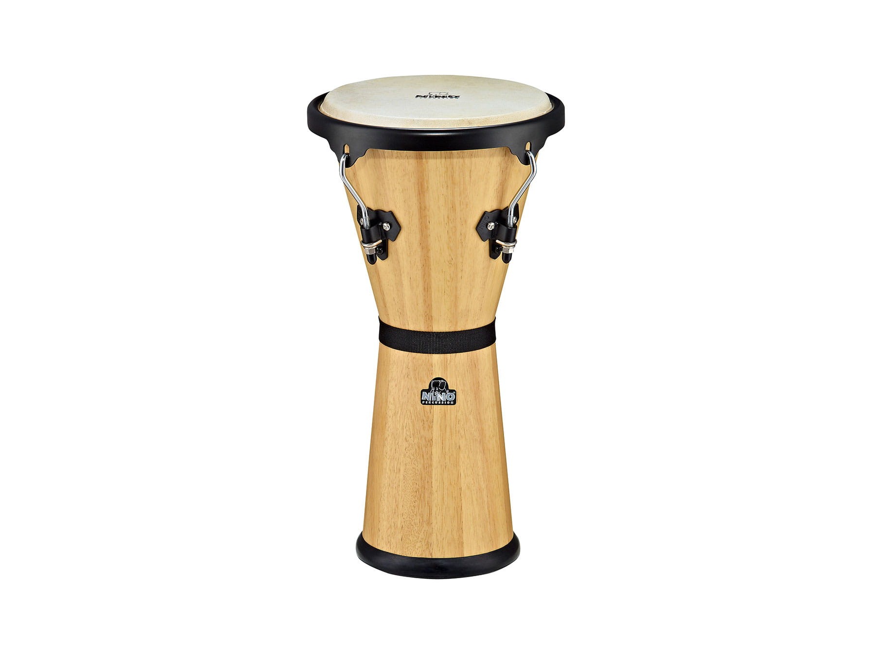Drewniany bęben djembe 10 cali z naturalnym naciągiem ze skóry koziej