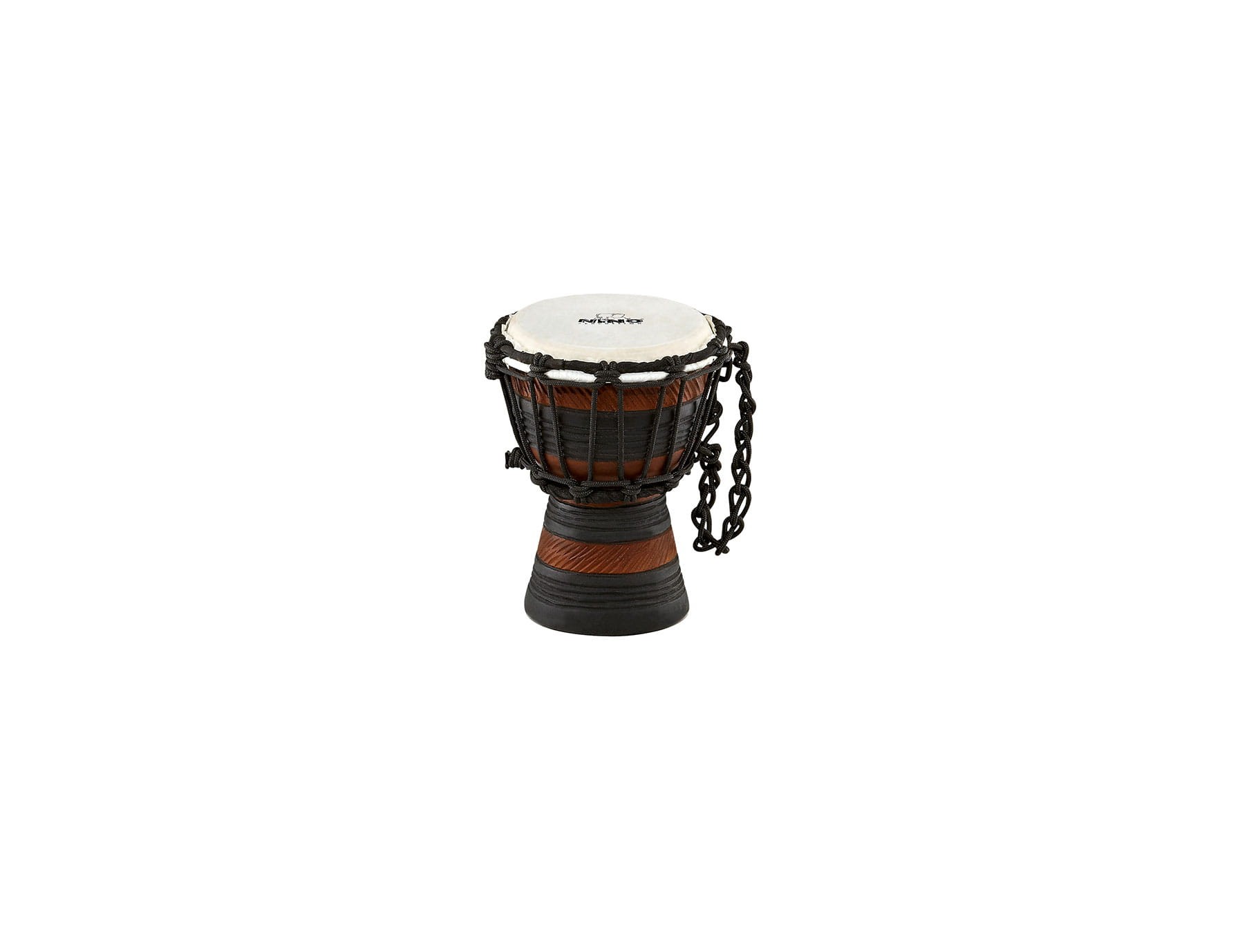 Mini bęben djembe dla dzieci z ręcznie rzeźbionym mahoniowym korpusem w stylu afrykańskim