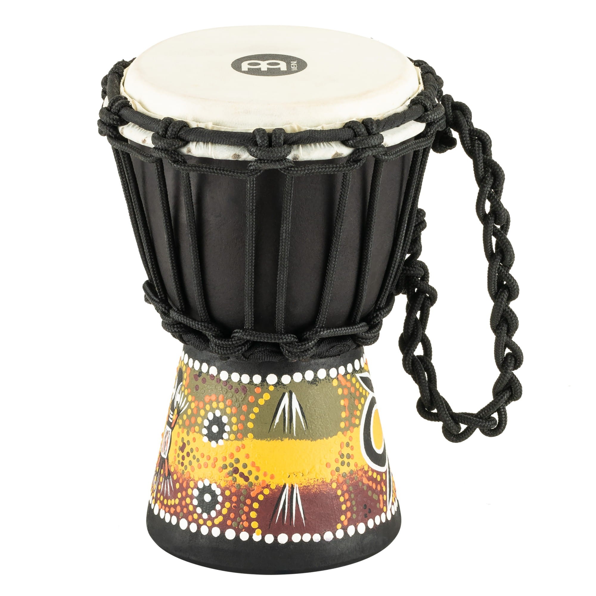 Mini bęben djembe 4 1/2 cala z ręcznie malowanym korpusem i kozią skórą
