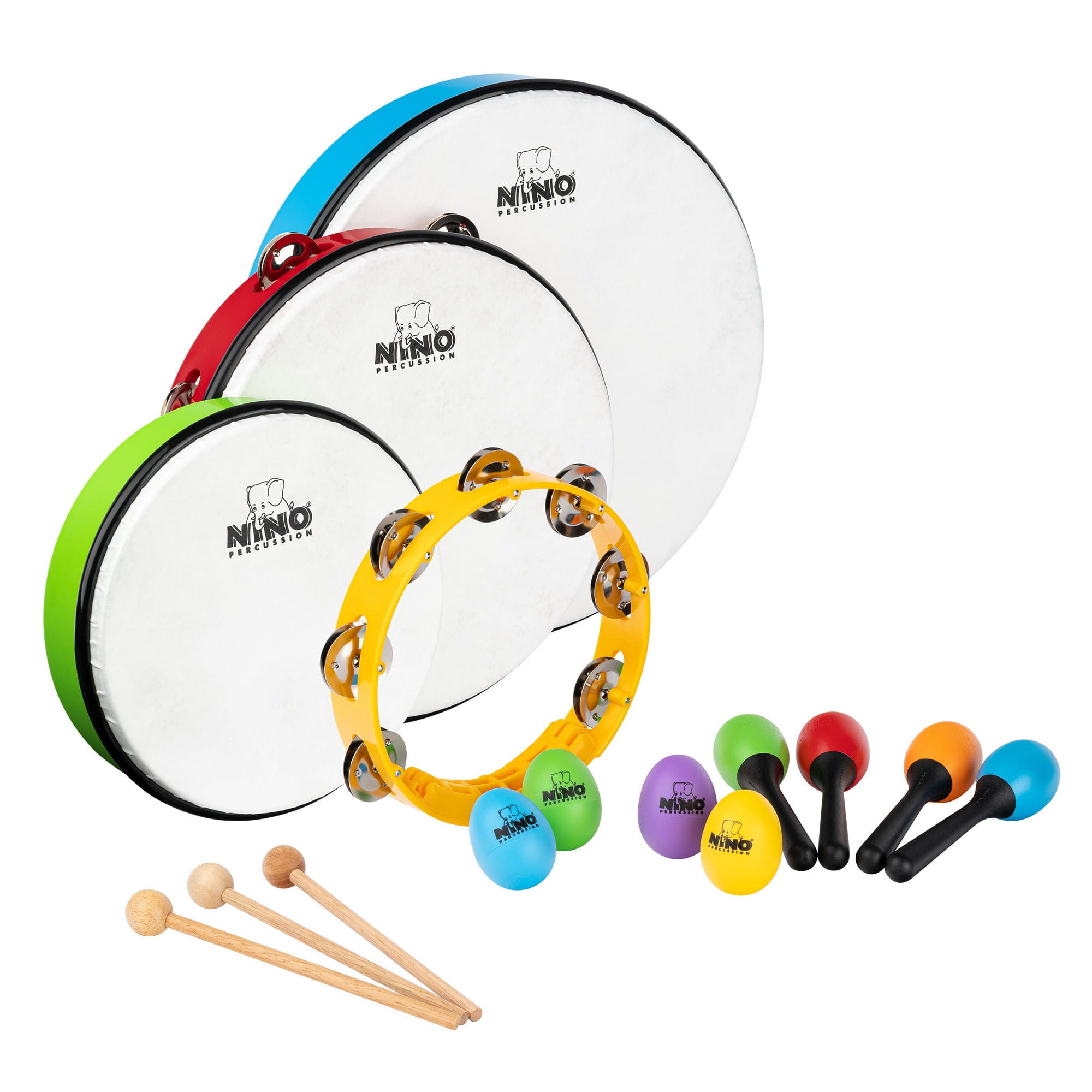 Zestaw instrumentów rytmicznych NINO Kids Mixed Rhythm Set z różnymi instrumentami dla dzieci