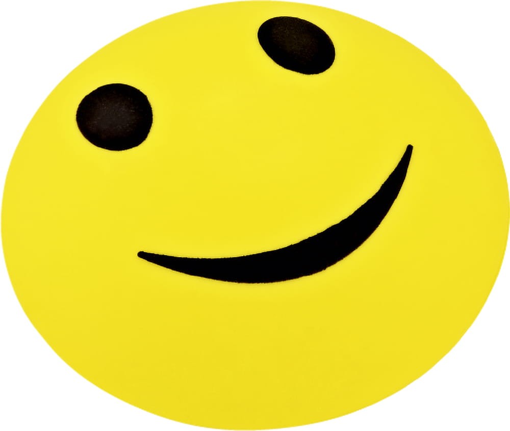 Shaker Happy Face MEINL w jasnożółtym kolorze z grafiką uśmiechniętej twarzy