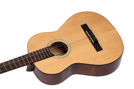 Ortega Student Series 3/4 gitara klasyczna naturalne wykończenie z bliska
