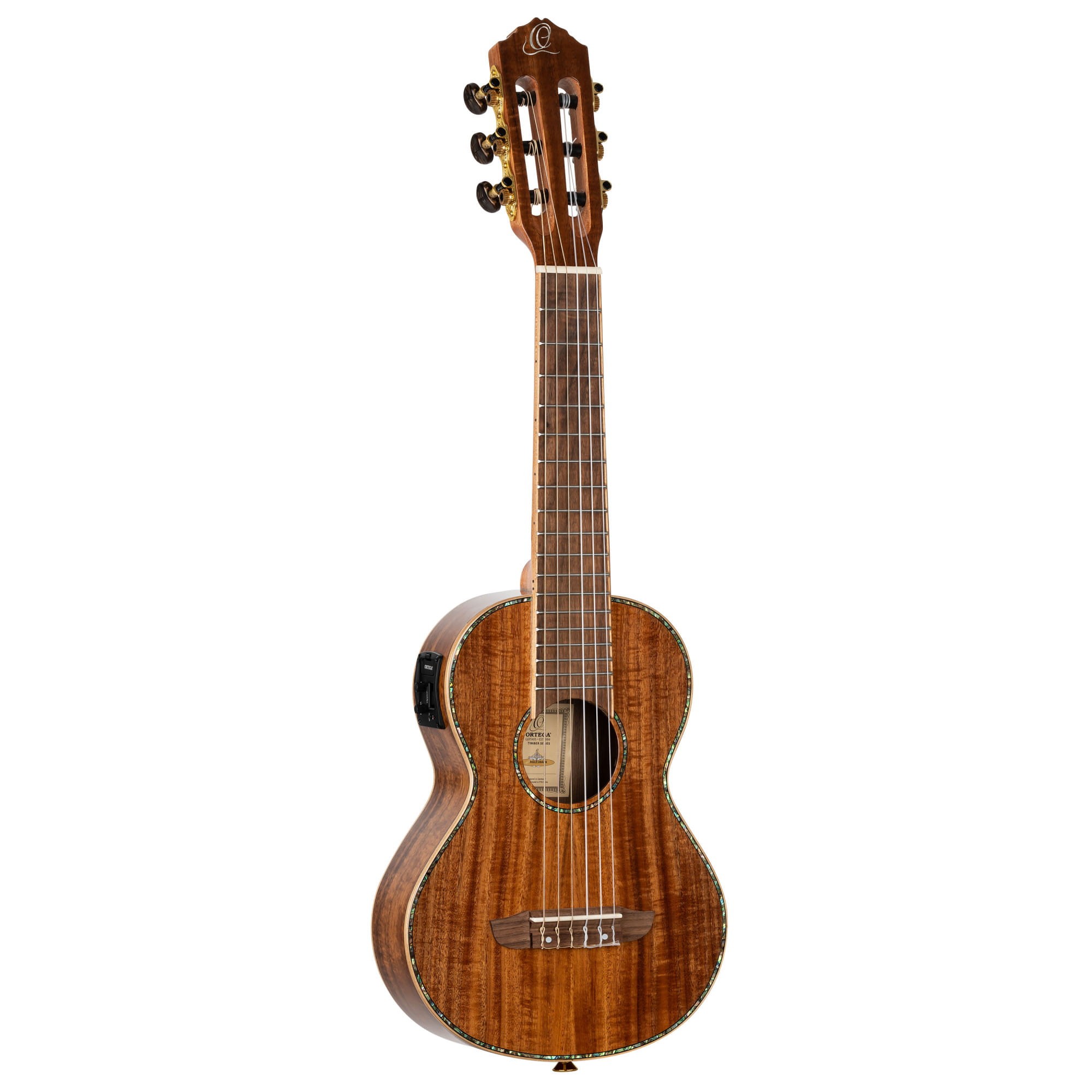 Guitarlele Ortega widok z przodu na korpus i gryf o menzurze 435 mm