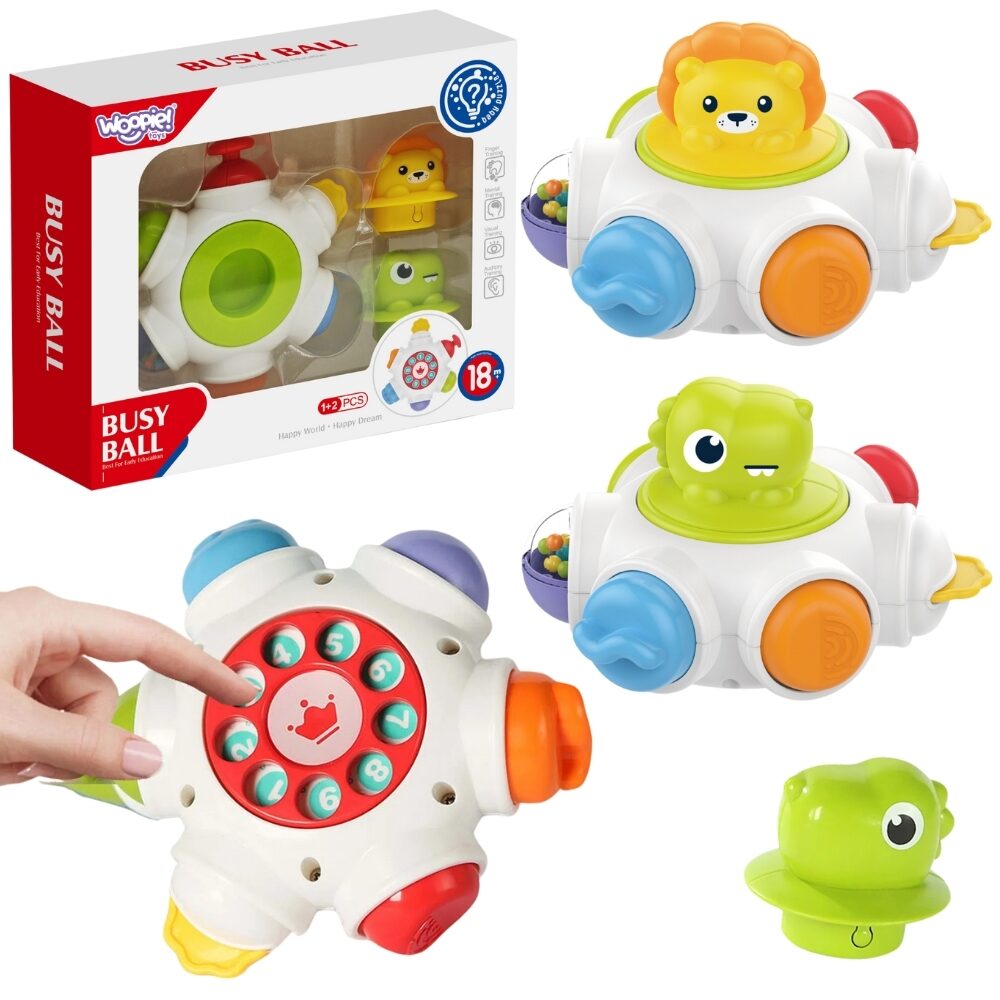 Kolorowa edukacyjna kostka sensoryczna WOOPIE BABY z panelem aktywności