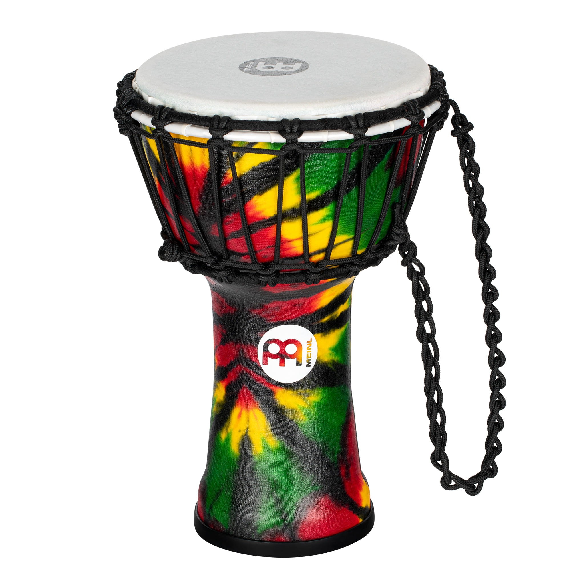 Syntetyczne djembe 7 cali z białym naciągiem i czarnym korpusem