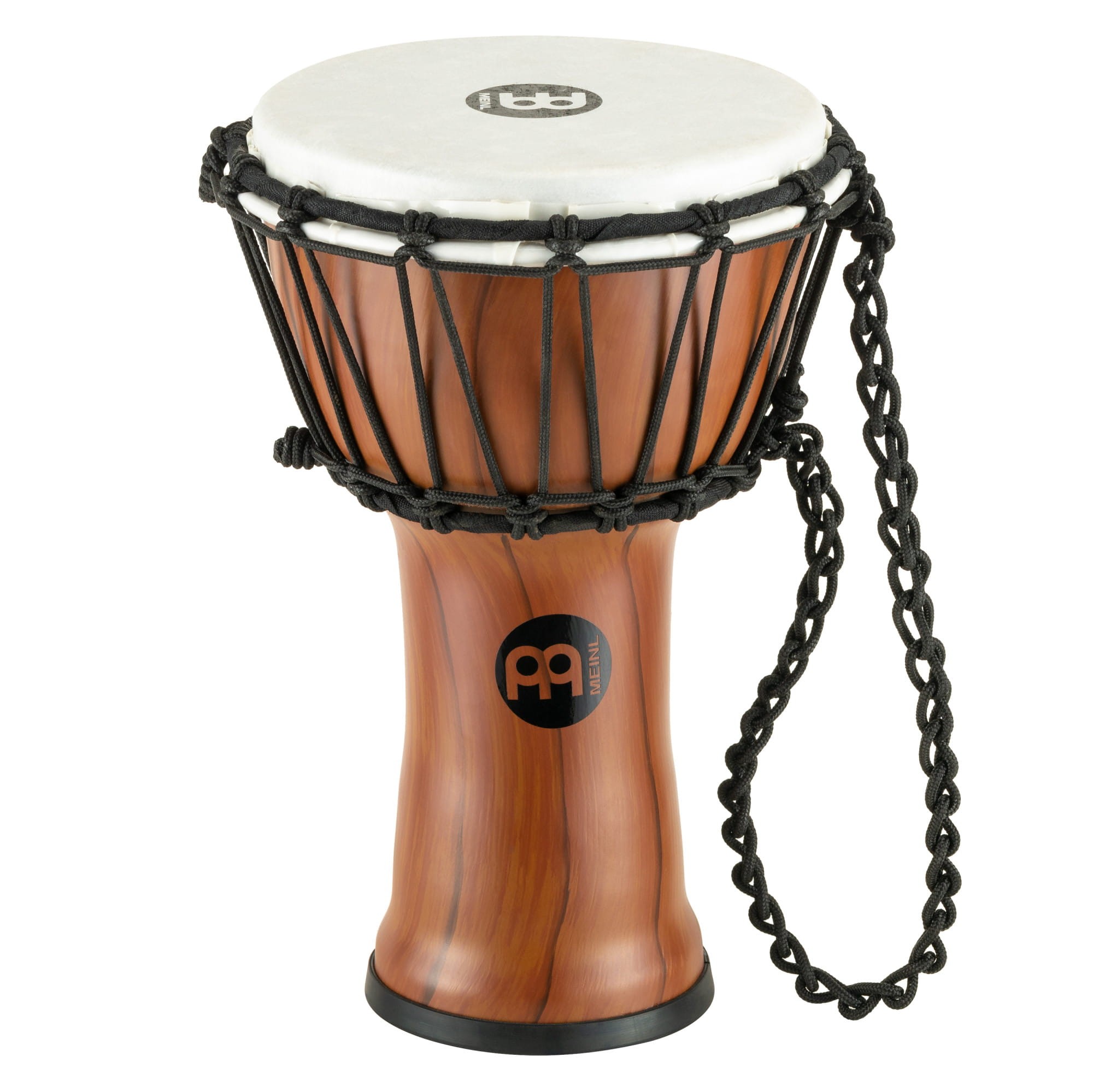 Syntetyczny djembe bęben 7 cali w kolorze Twisted Amber z widokiem na naciąg