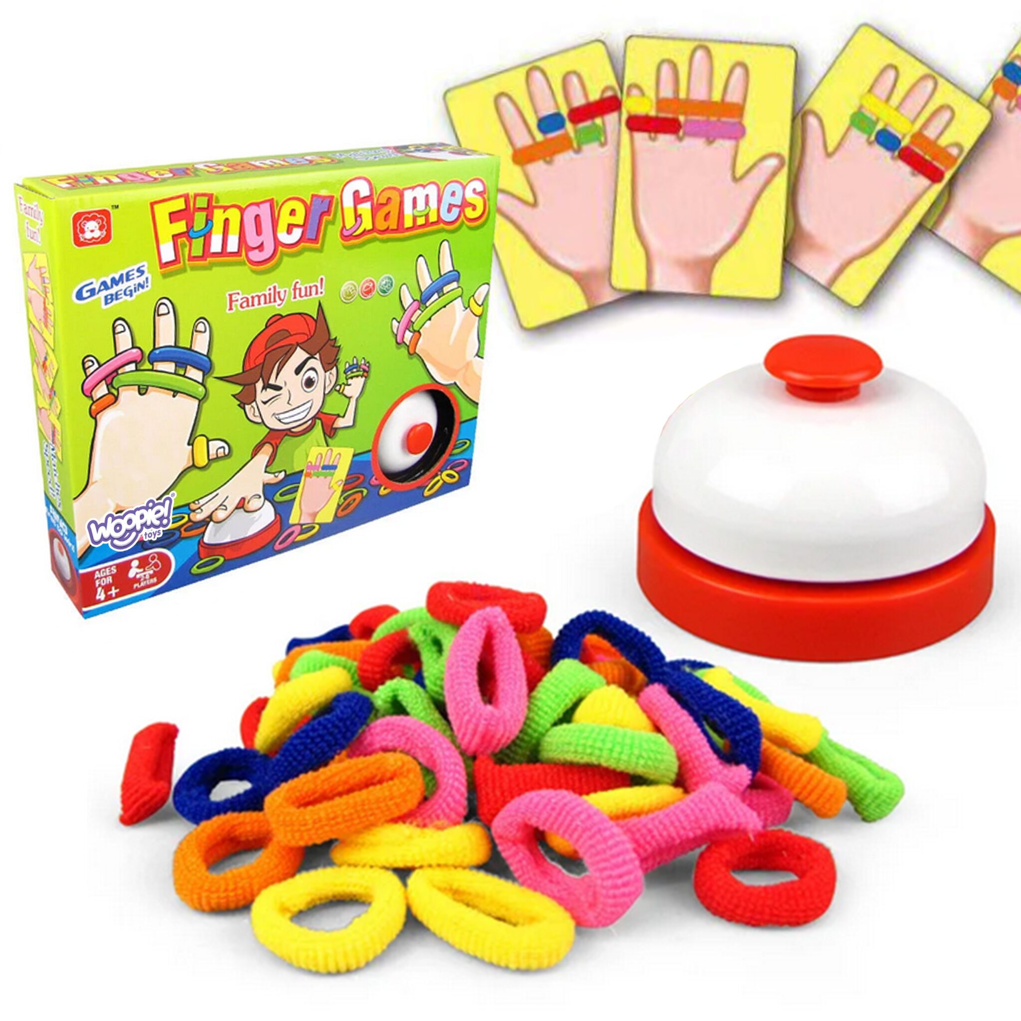 Kolorowe gumki do gry zręcznościowej Finger Games dla dzieci od 4 lat