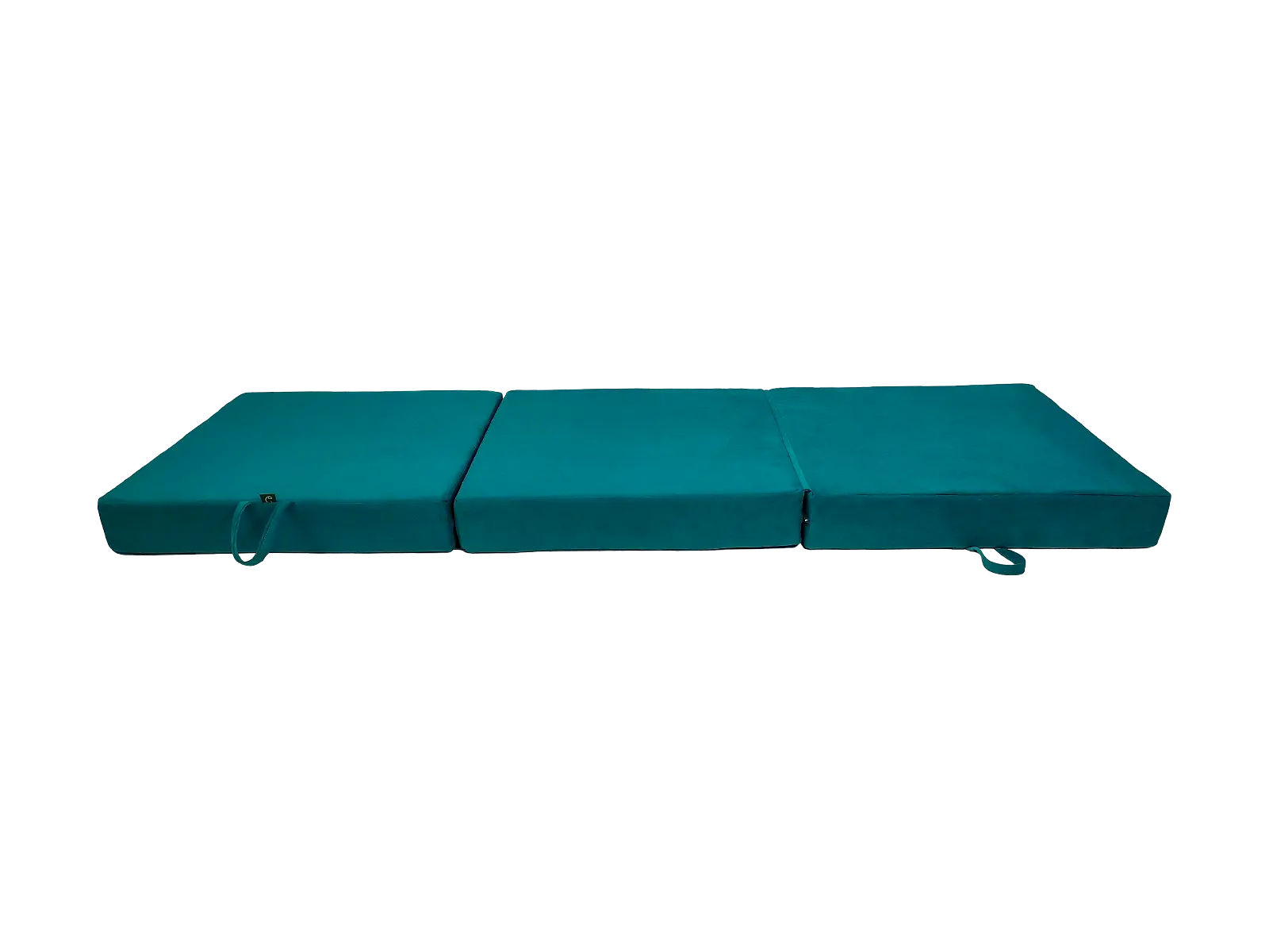 Zbliżenie na strukturę weluru materaca trzyczęściowego 180×60×10 cm oraz detale przeszyć i złączy