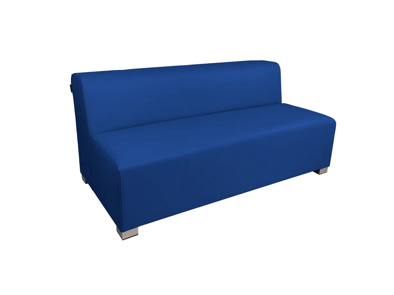 Kanapa FUN widok z przodu; kompaktowe siedzisko w rozmiarze 120 × 60 × 55, pokazane w aranżacji pomieszczenia