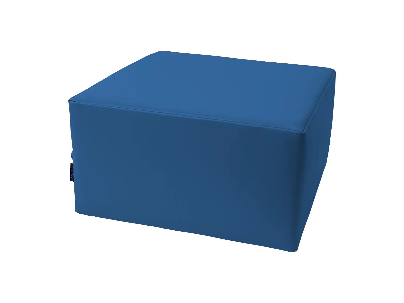 Kostka Malucha 2 – kształtka piankowa 45×45×24 cm z powłoką PCV; widok boczny pokazujący tapicerkę łatwą do czyszczenia i krawędzie