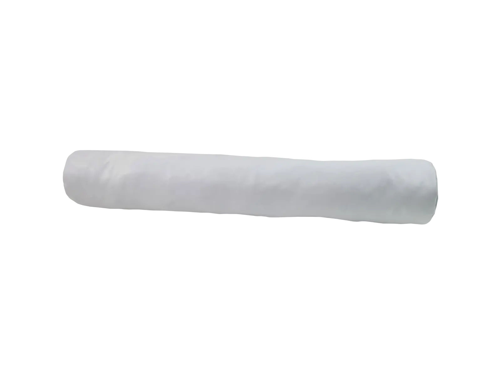 Biały wałek-poduszka 120 cm ustawiony w domku sensorycznym, pokazuje długość 120 cm i powłokę PCV przeznaczoną do dezynfekcji