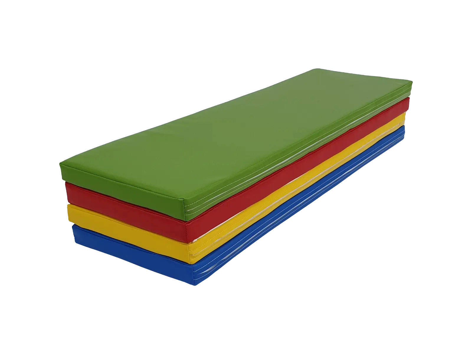 Rozłożony materac składany 160 x 120 x 5 cm z powłoką PCV, prezentacja grubości 5 cm i powierzchni łatwej do dezynfekcji
