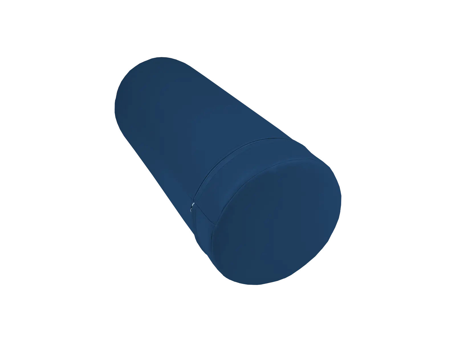 Wałek rehabilitacyjny 30 x 60 cm używany jako podpórka pod kolano podczas ćwiczeń fizjoterapeutycznych, widok boczny