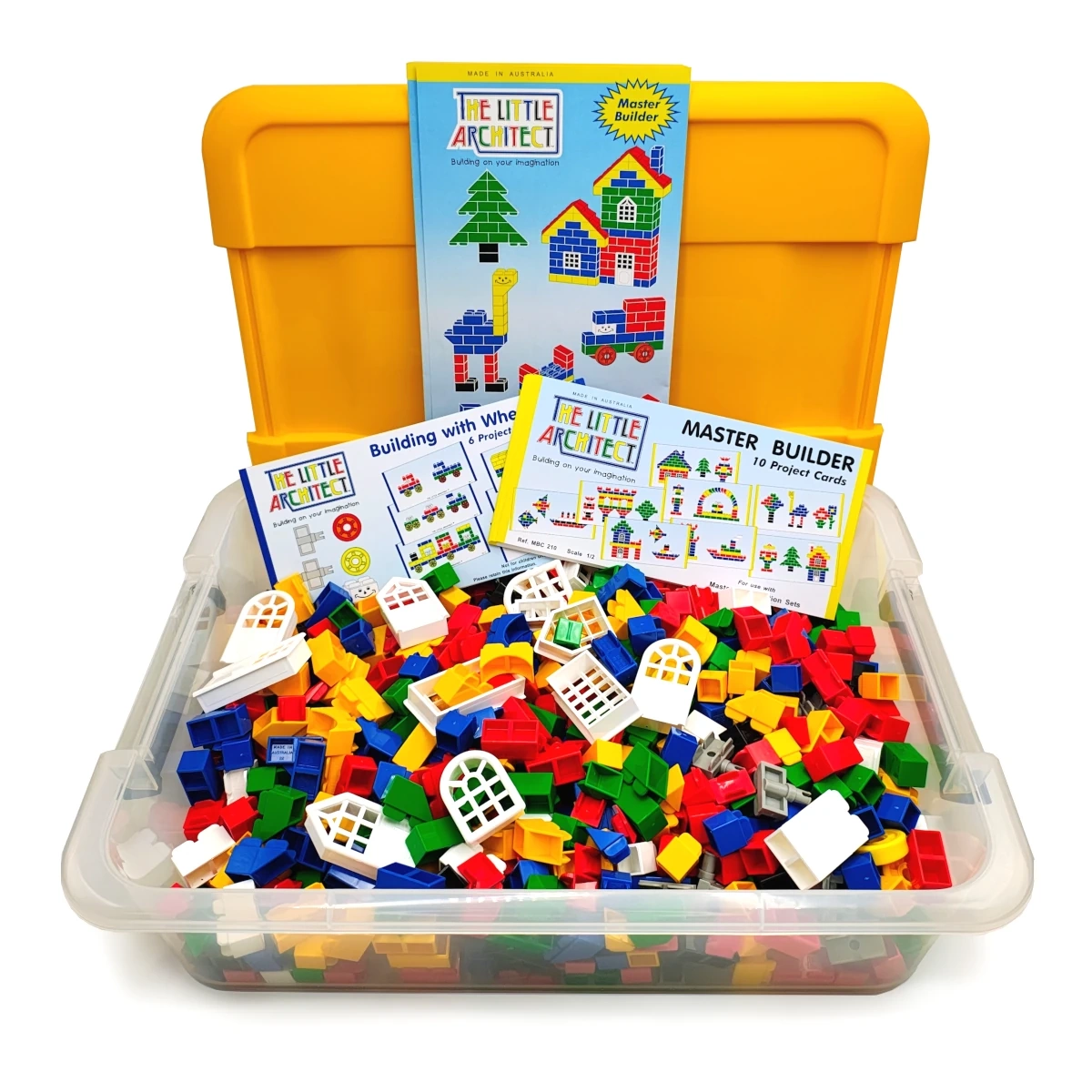 Klocki Master Builder 620 el. - detale: okna, koła i elementy architektoniczne