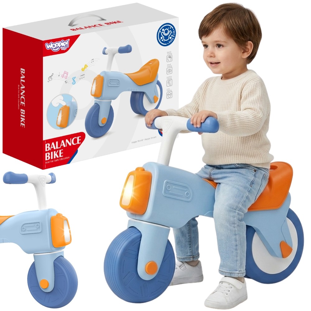 Rowerek biegowy WOOPIE Baby w pastelowym kolorze z panelem świetlnym