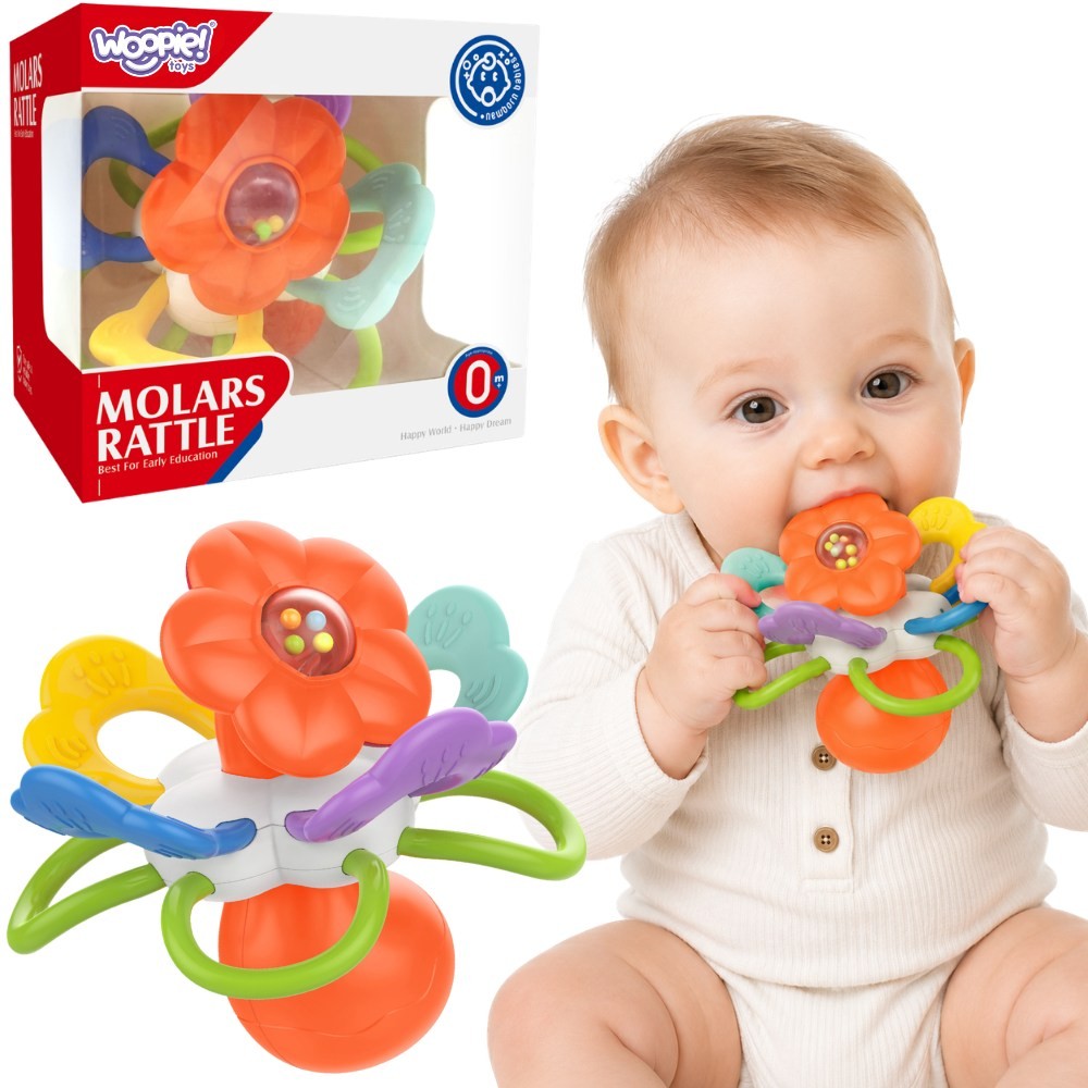 Sensoryczna grzechotka gryzak Kwiatek Woopie Baby