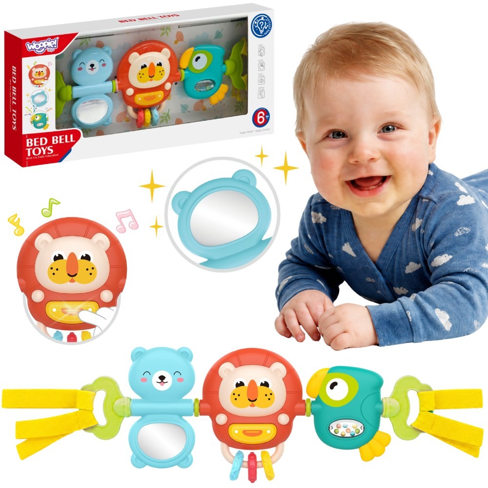 Zawieszka sensoryczna Woopie Baby z lusterkiem i grzechotką