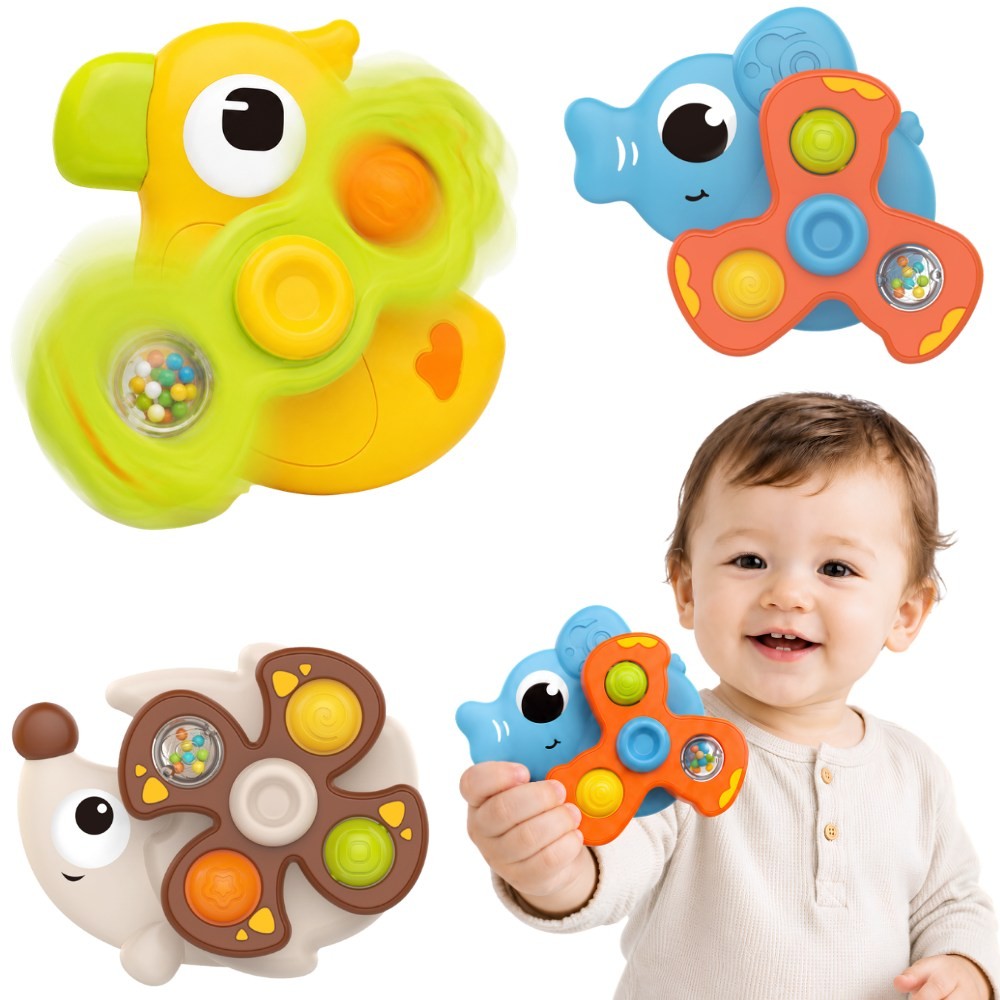 Zestaw bączków sensorycznych Woopie Baby z przyssawkami w kształcie zwierzątek