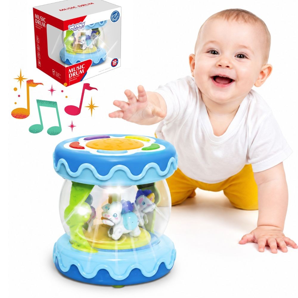 Muzyczny Bębenek Pozytywka 3w1 Woopie Baby