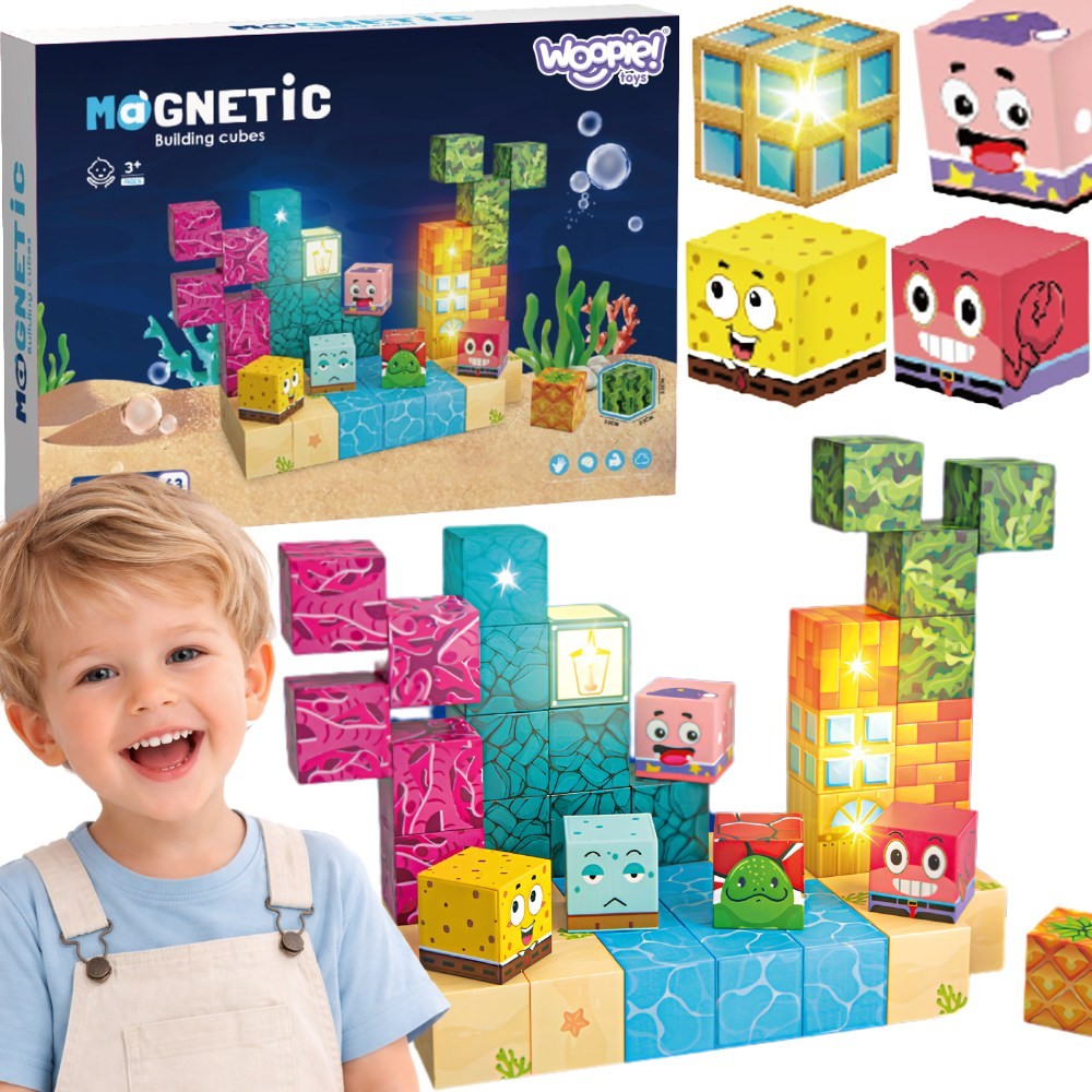 Magnetyczne klocki Woopie 54 el z motywem oceanu