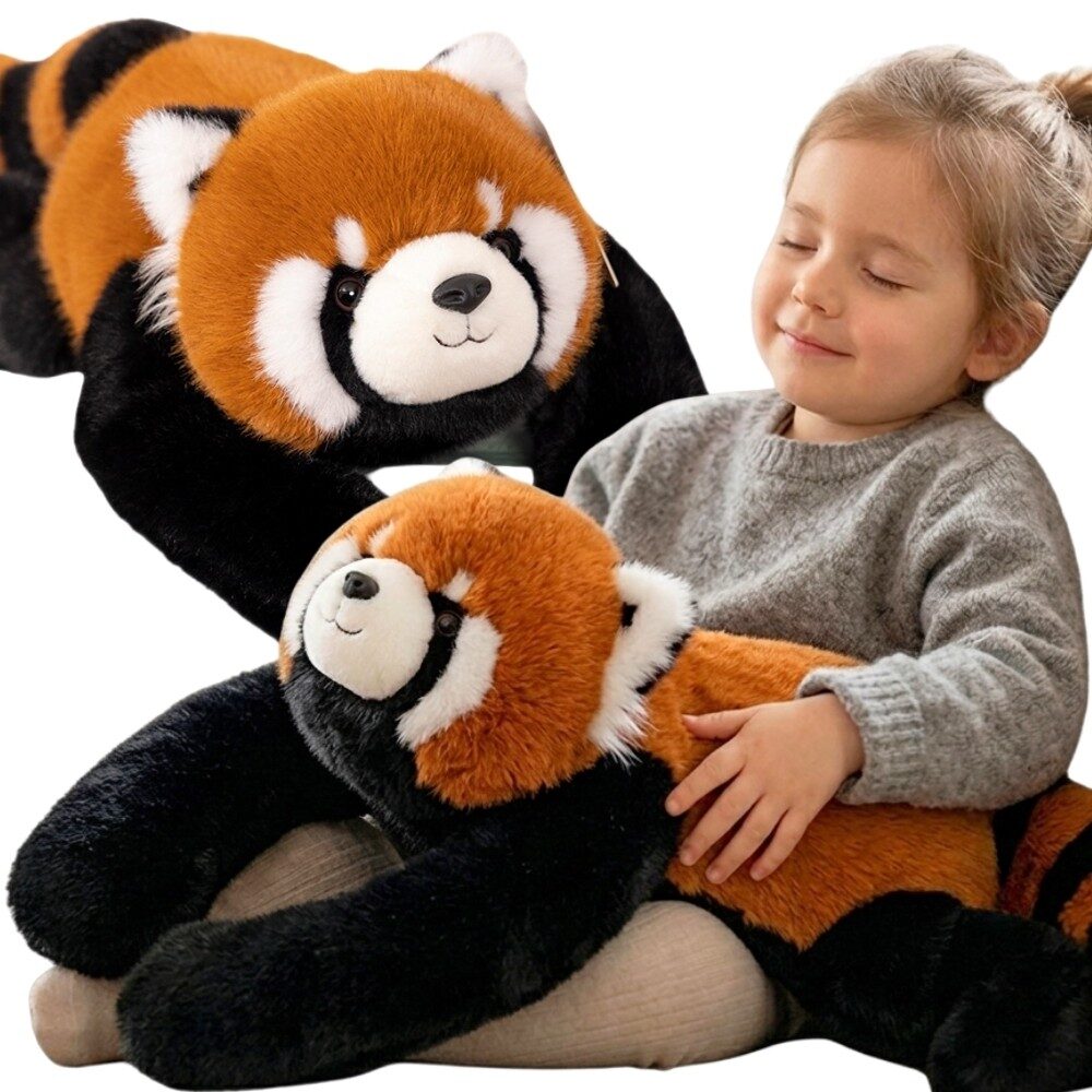 Frontowy widok pluszaka Woopie Ciężkomiś Panda o naturalnych kolorach, pokazujący kształt i rozmiar 65 cm