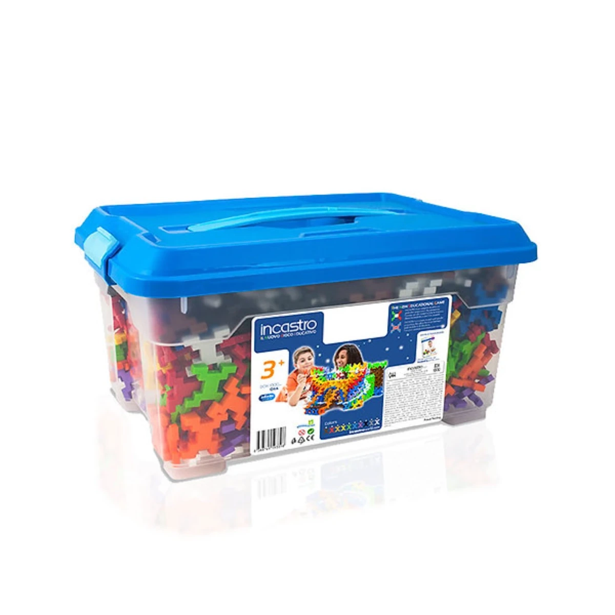Klocki Incastro Box 1000 elementów - widok zawartości pudełka