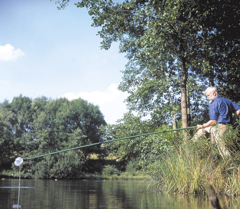 Drążek teleskopowy 145-600 cm JANGAR, mechanizm szybkiej wymiany osprzętu