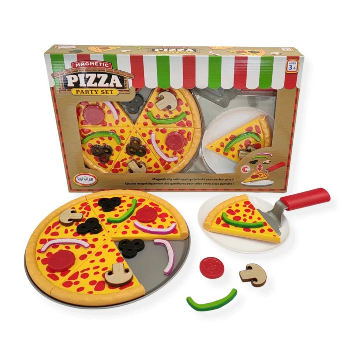 Magnetyczna pizza Popular Playthings — zestaw widok z góry