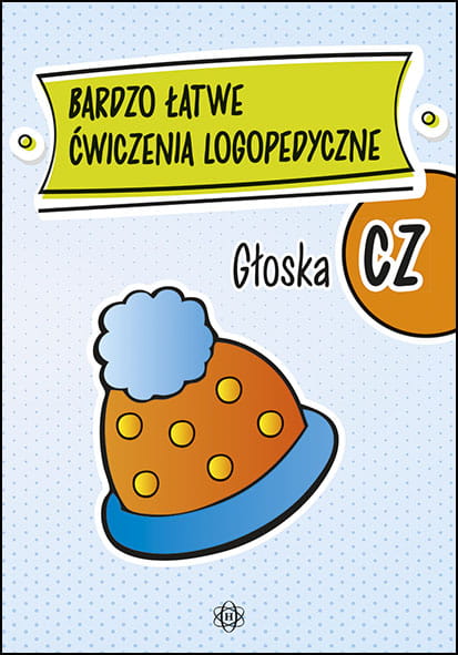 Bardzo łatwe ćwiczenia logopedyczne Głoska CZ - Harmonia, okładka książeczki z kolorowymi ilustracjami