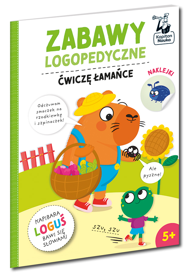 Zabawy logopedyczne Kapibara Loguś – książeczka logopedyczna EDGARD