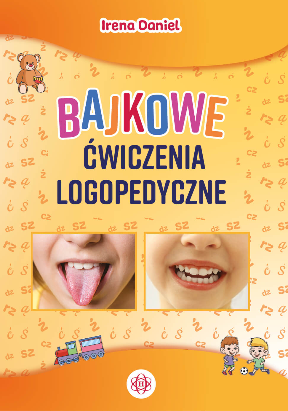 Bajkowe ćwiczenia logopedyczne HARMONIA – okładka książki z bajkami i ćwiczeniami mowy