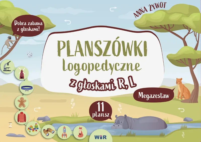 Planszówki logopedyczne z głoskami R i L WIR