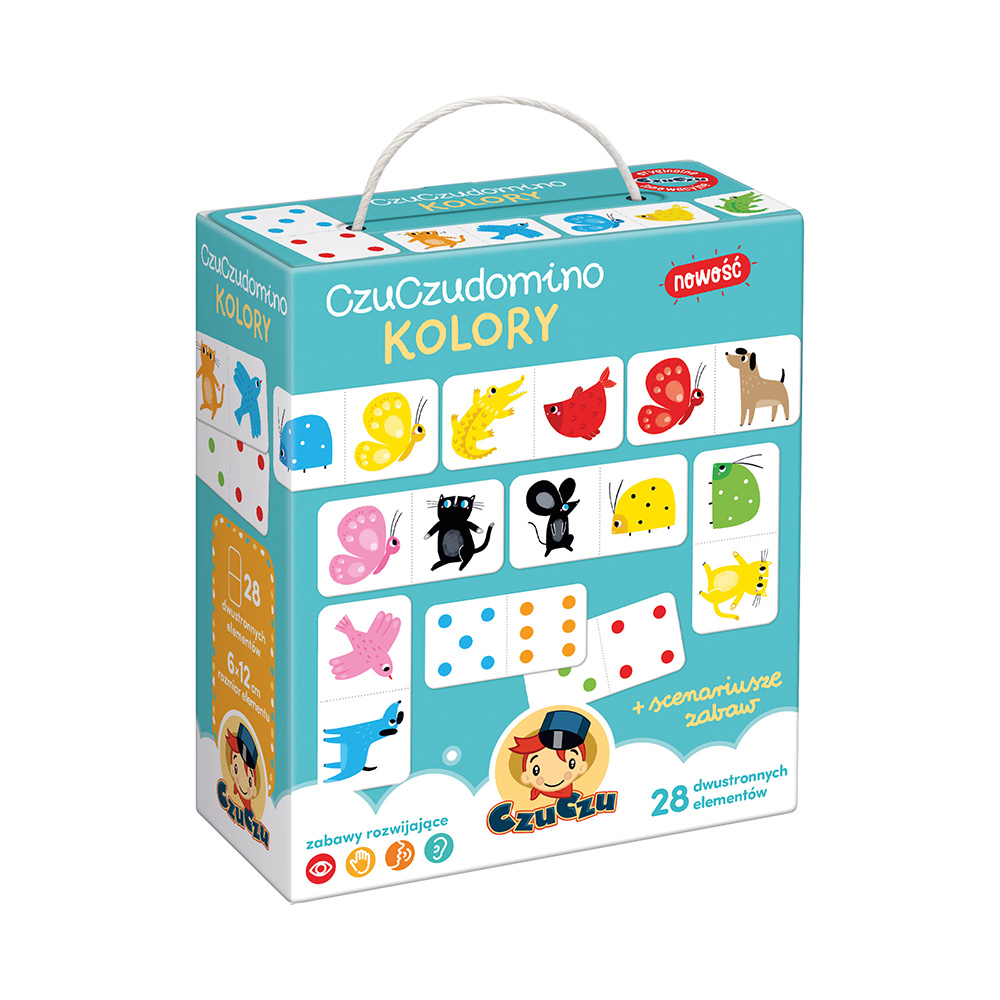 Domino Kolory CzuCzu zestaw edukacyjny z dużymi kolorowymi elementami