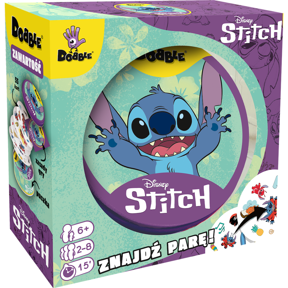 Karty gry Dobble Stitch z motywem Disneya