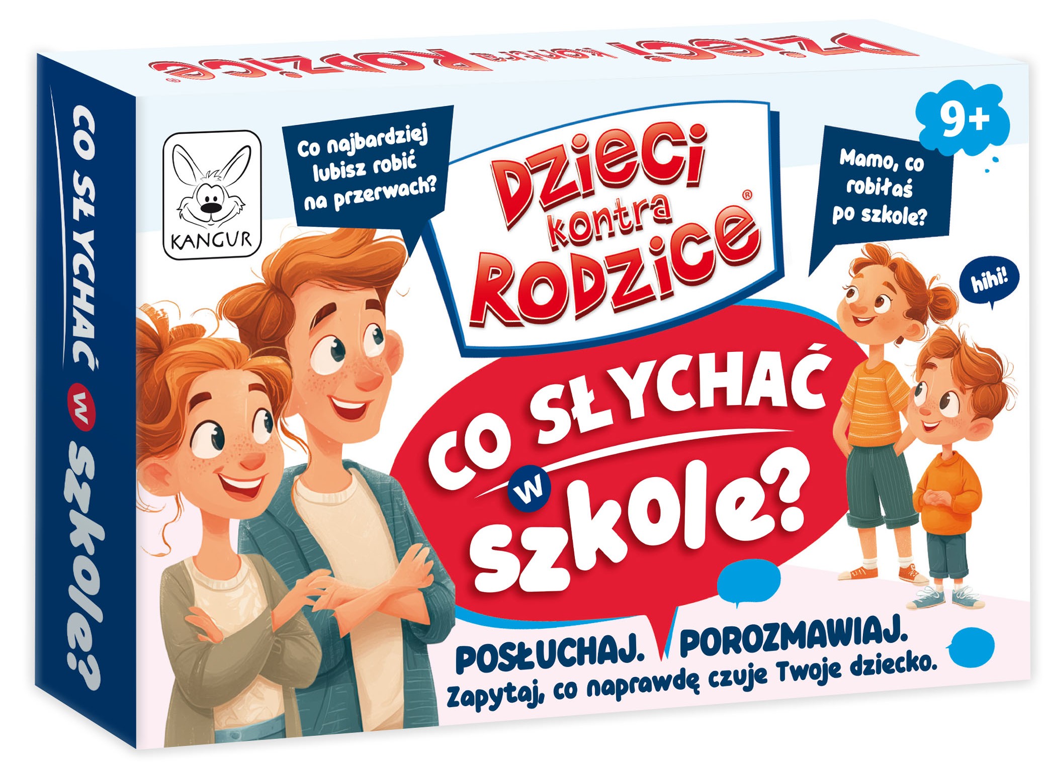 Karty gry Dzieci kontra Rodzice Co słychać w szkole? KANGUR - pytania i tematy do rozmowy