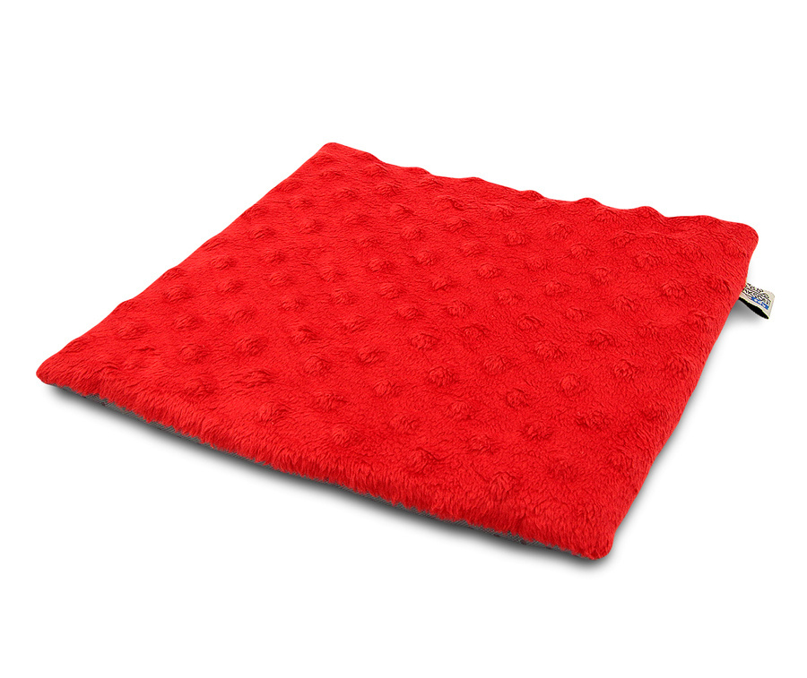 Panele sensoryczne 22 x 22 cm — detal faktur powierzchni oraz pokrowiec do przechowywania
